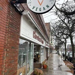 Outside Cleveland Vegan restaurant -- Sunday, 10 November 2024