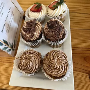 Assorted cupcakes for wedding tasting