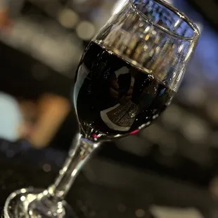 a glass of wine