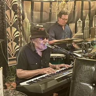 Junior laying it down on the keyboards!