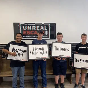 After you escape or fail in an escape room