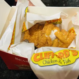 a box of fried chicken