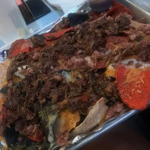 The PEPPY PORK NACHOS