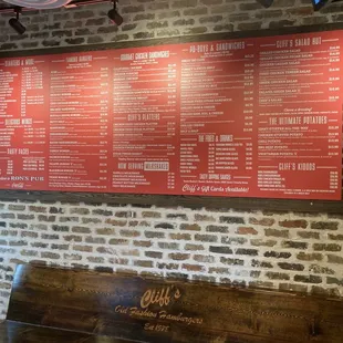 Menu Board