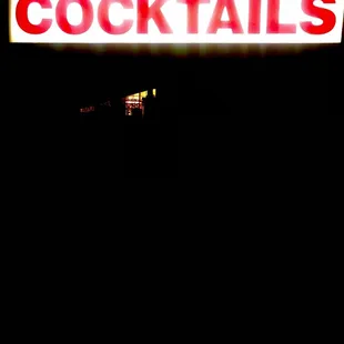 Sign at night