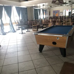 Pool table and additional seating