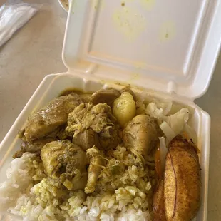 Curry chicken lunch special