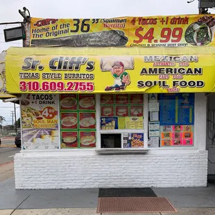 Sr. Cliff's, a Compton Food Stand Specializing in Mexican Food and Soul Food - motto is "Real Food for Real People"