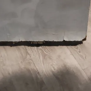 Front door water damage and rotten