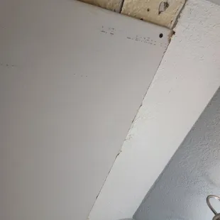 More drywall repair over an leak in the ceiling