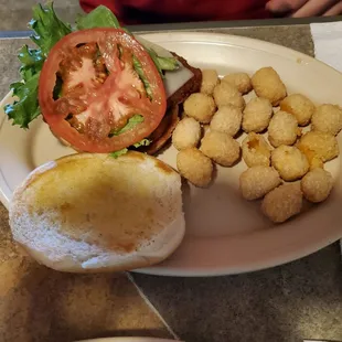 Spice honey chicken sandwich with fried cheese