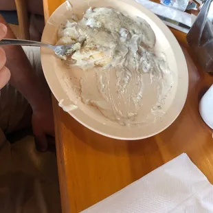 a plate of food on a table