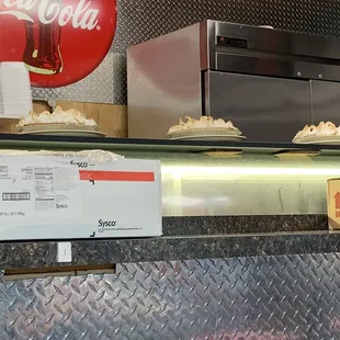 Pies cooling on counter top