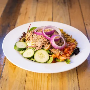 House Garden Salad with pulled pork
