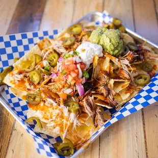 a plate of nachos
