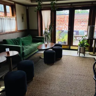 Back lounge area near the patio