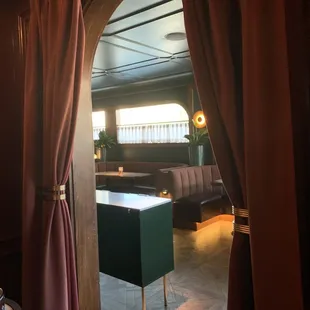 a view of the bar from the lounge area