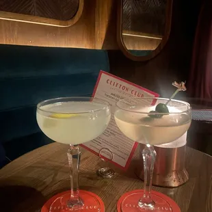 French 75 and Club martini