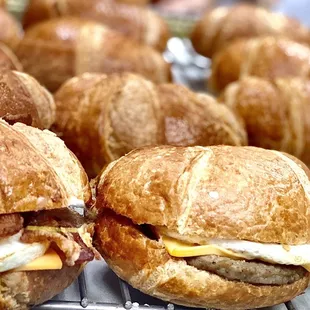 bacon and egg sandwiches