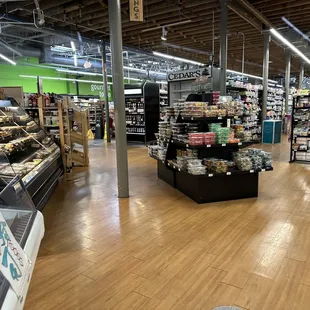 a wide view of a grocery store