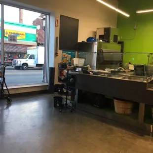 a view of the inside of a restaurant