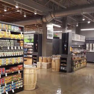 Self serve section (coffee beans, olive oil, honey, dry goods etc)