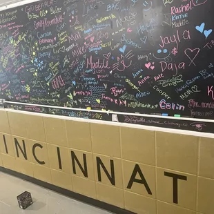 a blackboard with writing on it