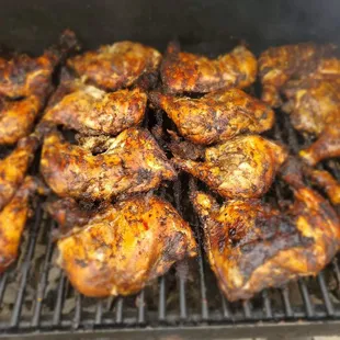 jerk chicken done on the grill