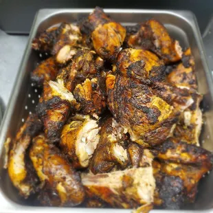 jerk chicken fresh off the grill