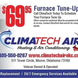 Schedule your heating tune-up today!