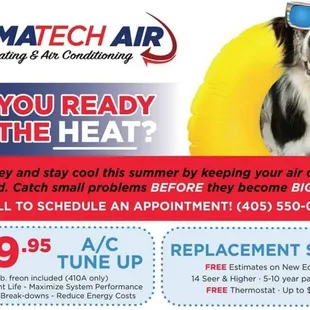 Spring is here and the hot weather is approaching. Don't be stuck in a hot house. It's time to schedule your A/C maintenance tune-up.
