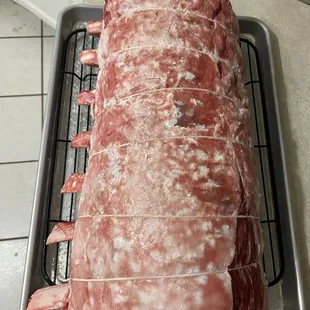 17.65lb 30-Day, Wet-Aged, USDA Choice, Rib Roast after 36hr Dry Brine.