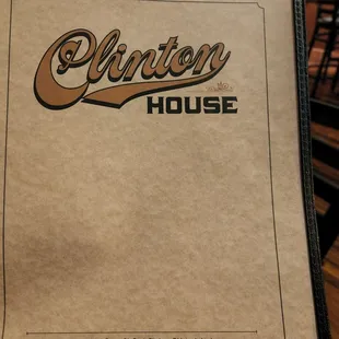 the menu for the restaurant