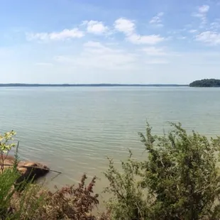 View of the lake from the blue trail
