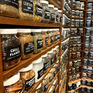 shelves of spices