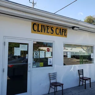 Outside Clive&apos;s Cafe