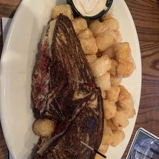 Clive Tater Tots Grilled Reuben