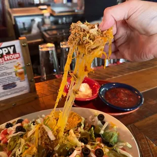 Clive&apos;s Nachos - cheese pull!!!