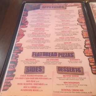 Appetizer Menu