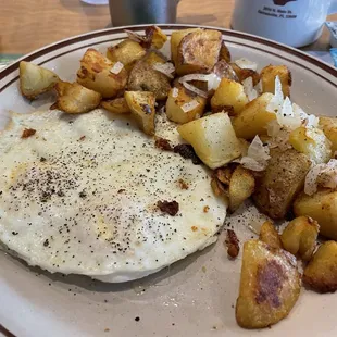 2 eggs over medium with home fries. Yummy!