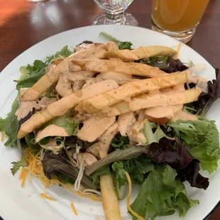 Buffalo chicken salad, which is just buffalo ranch dressing on a Regular chicken salad