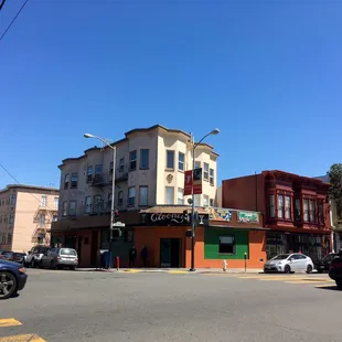 the corner of a street