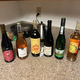 Some wines we picked up - the far left &apos;Lo-fi&apos; was the fan favorite and absolutely delicious.