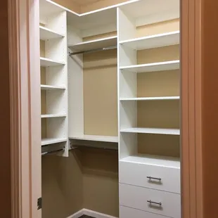 Master closet and garage cabinets