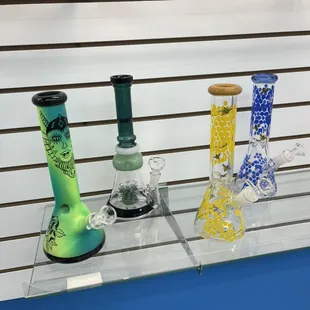 Glass water pipes at Cloud 89 - Smoke Shop