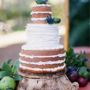 "Half naked cake" from Cloud 9 Bakery