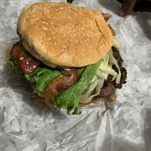 Sweet Rain Burger with extra patty