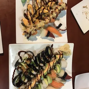 King Dragon, Spider, Rainbow roll plus more.