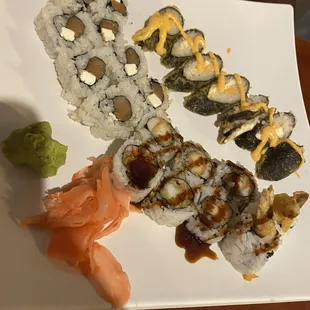 Philadelphia roll, shrimp Tempura Roll