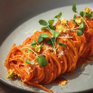 Spaghetti with Kimchi Butter